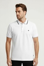 SPRINGFIELD Mens Cotton Polo Shirt Contrast Collar