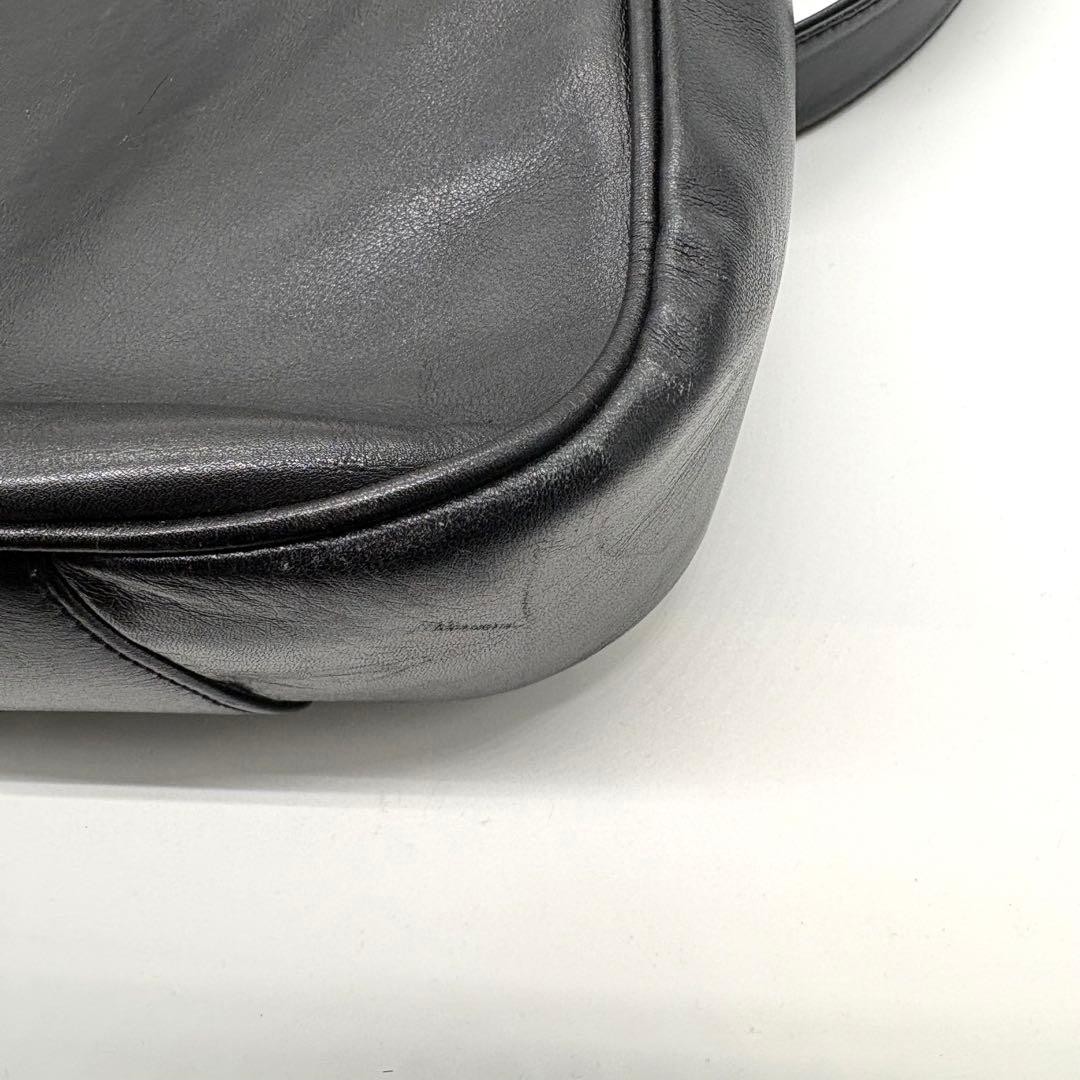 GUCCI 001 123 1577 Bamboo Shoulder Bag Leather Black Vintage Logo From Japan thumbnail 21