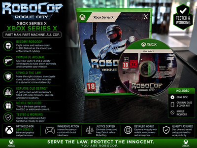 RoboCop Rogue City Xbox Series X Spiel getestet funktioniert PEGI 18 ohne DLC