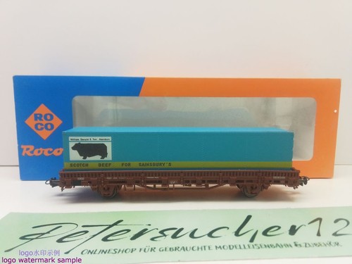 ROCO H0 DC 46307 Rungenwagenwagen Container "Scotch beef" / Kbgs442 / NEM / OVP | Condition: Gebraucht