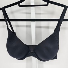 Maidenform Womens Sz 36C Classic Lightly Lined T Shirt Bra Solid Black