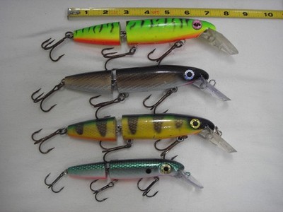 4 BucherTail Depth Raider Lures - 6.5'' and a 5.25''  Musky Muskie