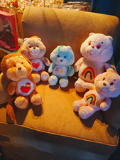 Care Bears Lot of 5 Vintage 1983 Plush Bears Button in Ear w/ Tag Tenderheart,