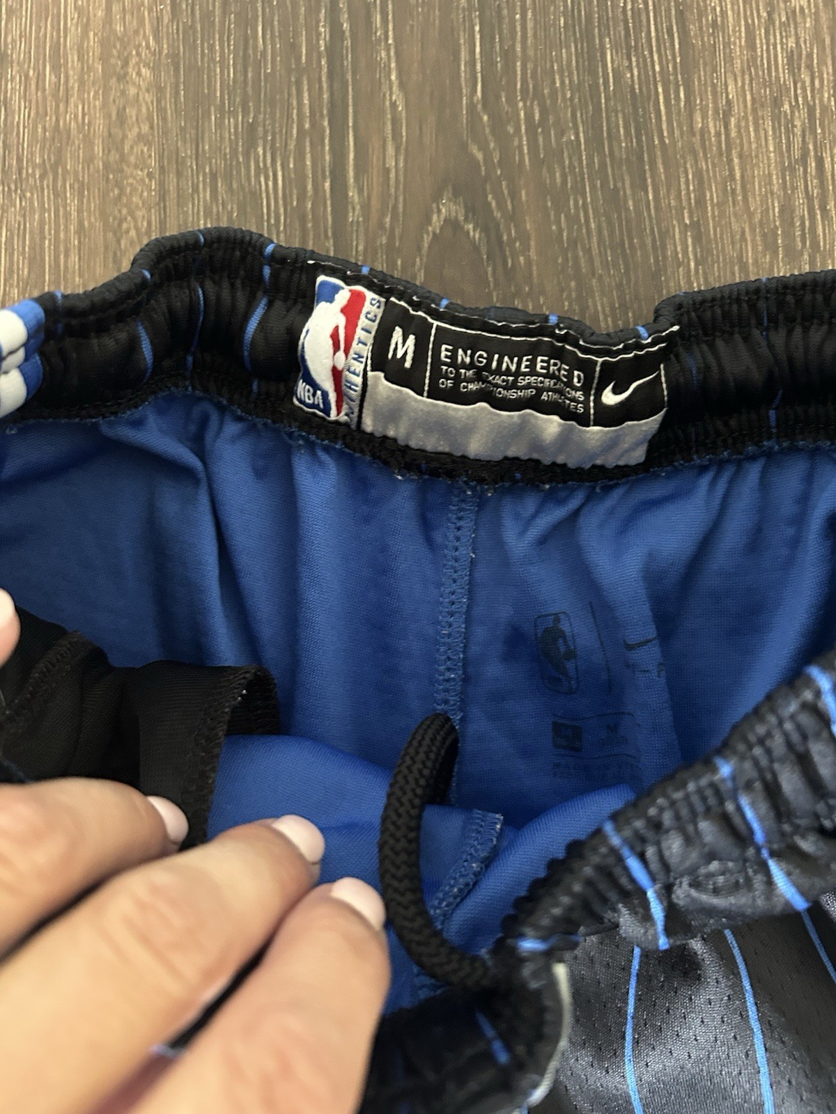 Nike Rewind Orlando Magic Black Striped Basketball Shorts Youth Boys Medium thumbnail 3