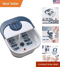 Collapsible Foot Spa Bath Massager with Heat, Bubbles, Pedicure Foot Spa with 8