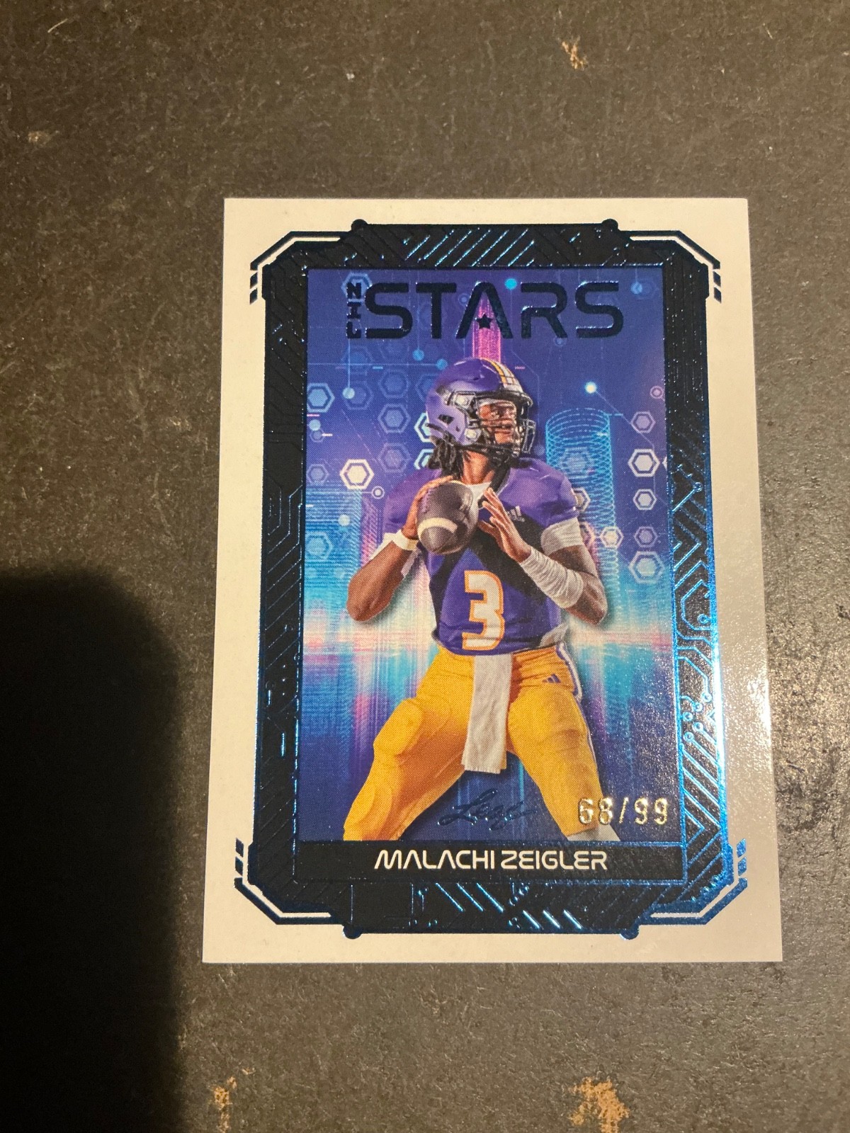 2026 Leaf Football Malachi Zeigler NIL Stars Insert #68/99 SMU Mustangs