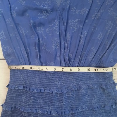 blue life clyde dress Dream Crush Lace-Up Back Mesh Overlay Midi Dress Blue