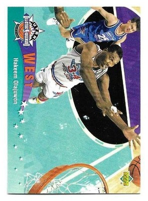 HAKEEM OLAJUWON 1992-93 UPPER DECK ALL STAR CARD NEAR MINT+ CONDITION