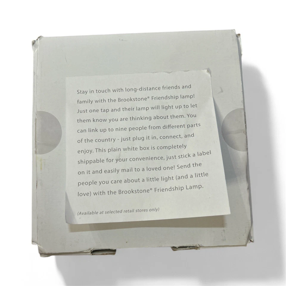 Lámpara de amistad de larga distancia Brookstone lámpara táctil LED modelo BSFL1800 Foto 2 de 3