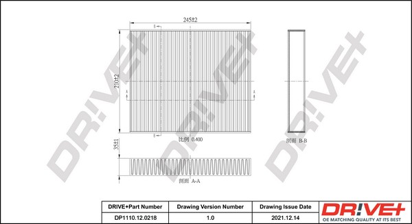 Dr!ve+ Innenraumfilter FüR Ford Kuga I C-Max DM2 1.6 2.0 WA6 2.2 Tdci-image
