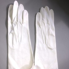 Aris 100 Cotton Dress Gloves Italy Size 7 1/2 Lido White Tags NOS Vintage