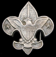 PI04177 AWESOME CUSTOM MADE BOY SCOUTS OF AMERICA HEAVY PEWTER LOGO BUCKLE