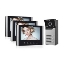 Wired Video Intercom System, 7 Inch Ring Video Doorbell with IR Night Vision ...