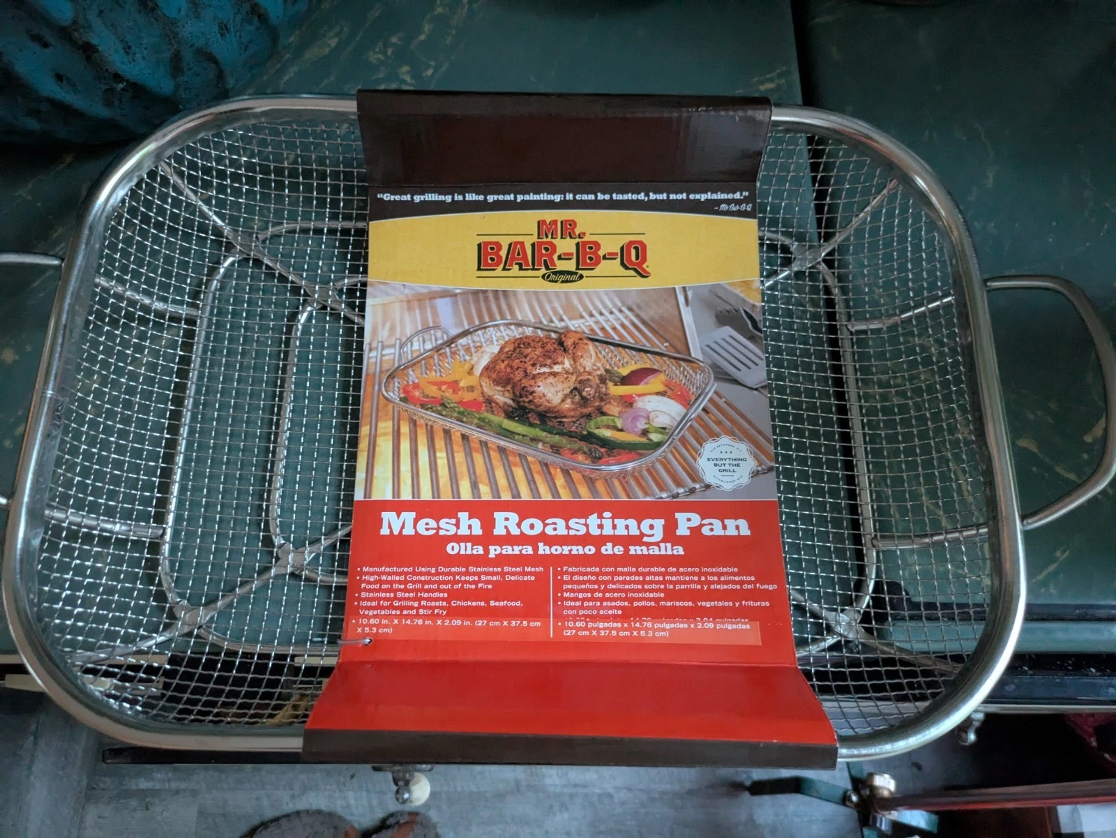 Mr Bar B Q Stainless Steel Mesh Roasting Pan.