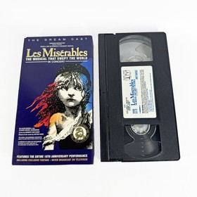 Les Mis&eacute;rables VHS 1998 Musical The Dream Cast 10th Anniversary Columbia TriStar