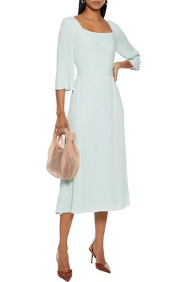 Midikleid Ziege £705 Jubiläum mintgrün Krepp UK 10 US 6 neu mit Etikett formell speziell