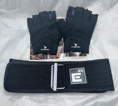 Element 26 Self-Locking Weight Lifting Belt Black XL - With Atercel Gloves