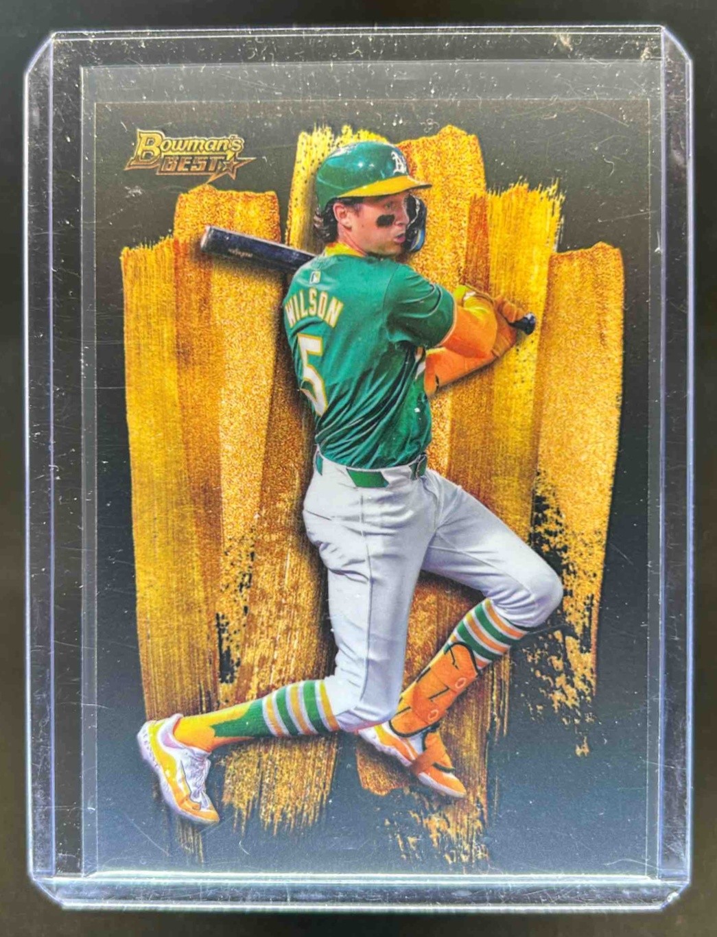 2024 Bowman's Best Jacob Wilson Strokes of Gold #SG-16 Athletics