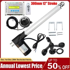 6000N Single Axis DC12V Solar Tracking Tracker W/ Anemometer 12" Linear Actuator