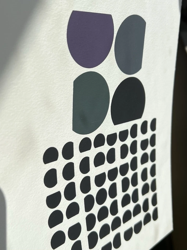 Victor Vasarely Graphik aus Documenta III 1959 Serigraphie Siebdruck Aufl. 300 - Bild 2 von 4