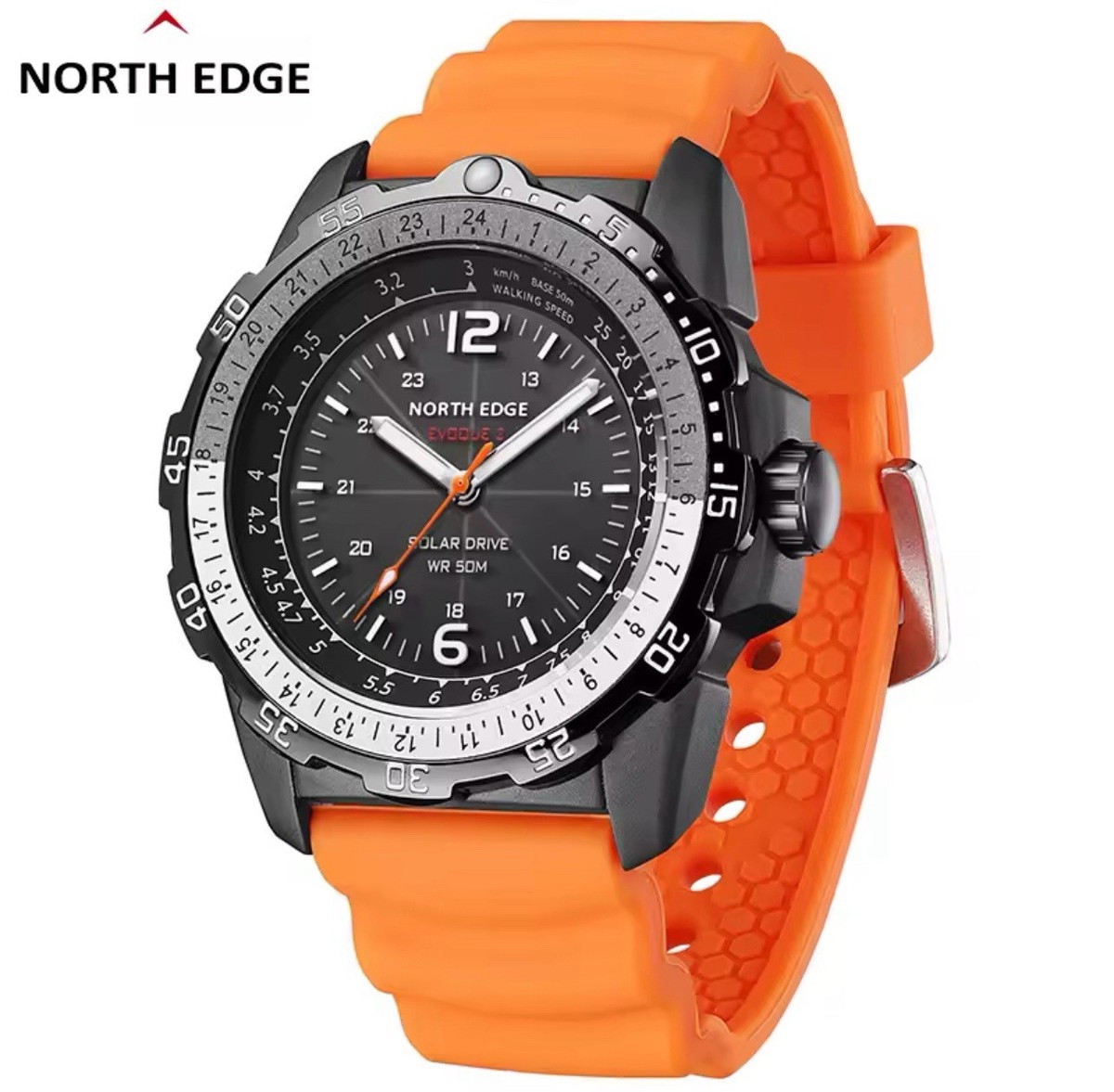 NORTH EDGE Mens Pilot Military Solar Powered Waterproof Watch