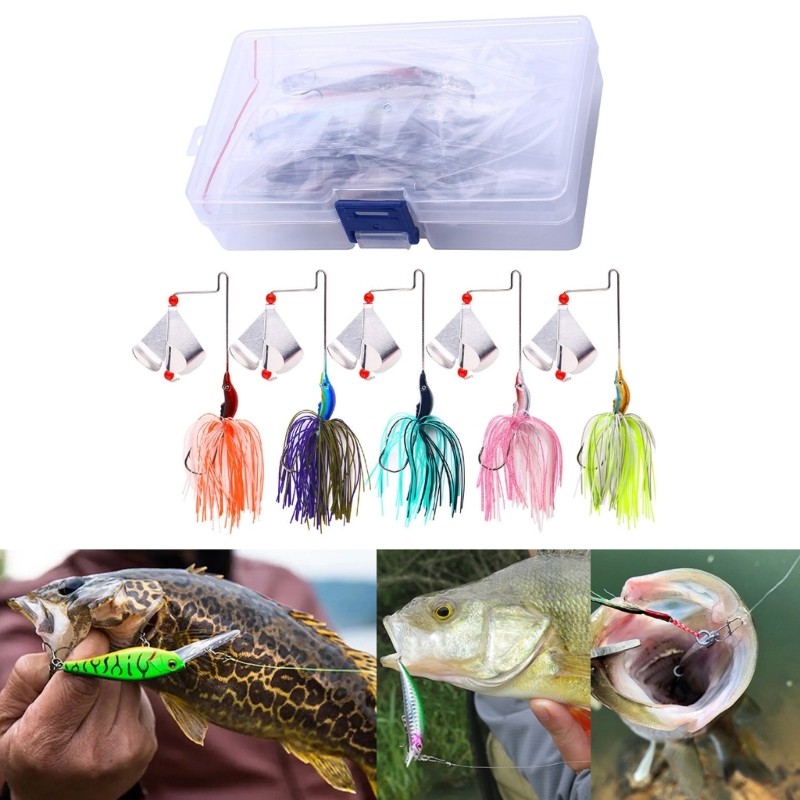 5Pcs Fishing Buzzbait Lures Spinnerbait Fishing Lures Swim Jigs Fishing Lure - Image 2