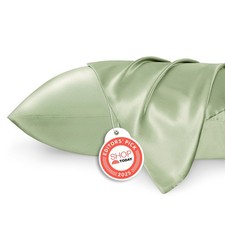 Bedsure Satin Pillowcase 2 Pack Similar Standard 20" x 26" , 10 - Sage Green