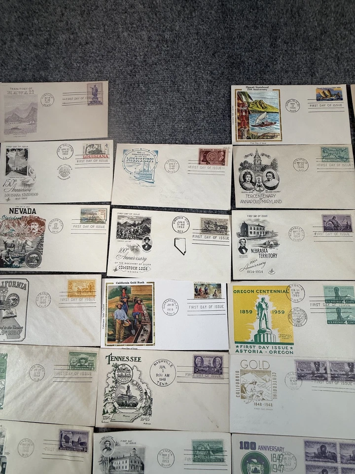 Vintage Statehood First Day Covers Lot 1940s 1950s Historical Anniversary Envelo - Image 4 of 4