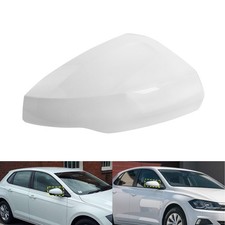 Paar Glanz Weiß Spiegelkappe Spiegelgehäuse für VW Polo AE1, AW1, BZ1 ab.06/2017