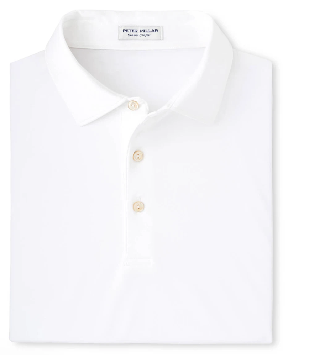 NEW! PETER MILLAR SHIRT SUMMER COMFORT POLO - WHITE