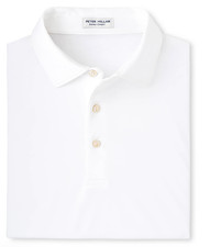 NEW PETER MILLAR SHIRT SUMMER COMFORT POLO - WHITE
