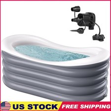 Portable Inflatable Bathtub Leak-Proof Ergonomic Design Easy Drain Travel Bath