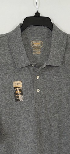 NEW Foundry Polo Shirt Mens 2XLT Tall Casual Knit Gray Short Sleeve Super Soft