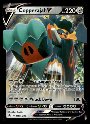 COPPERAJAH V SWSH030 Holo LP SWSH Sword Shield Promos Pokemon TCG Lightly Played