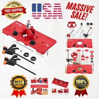 Lightweight 35mm Hinge Drilling Tool with Adjustable Features for Precision Cuts