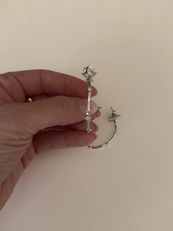 María Melinda Silver Hoops Large - Image 4 of 4