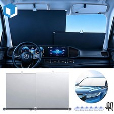 Automatic Retractable Car Sun Shade Front Windshield Roller Heat Uv Block Cover Automatic Retractable Car Sun Shade Front Windshield Roller Heat Uv Block Cover