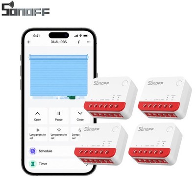 4Packs Sonoff Zigbee Smart Rolladenschalter Jalousie Zeitschaltuhr APP-Steuerung