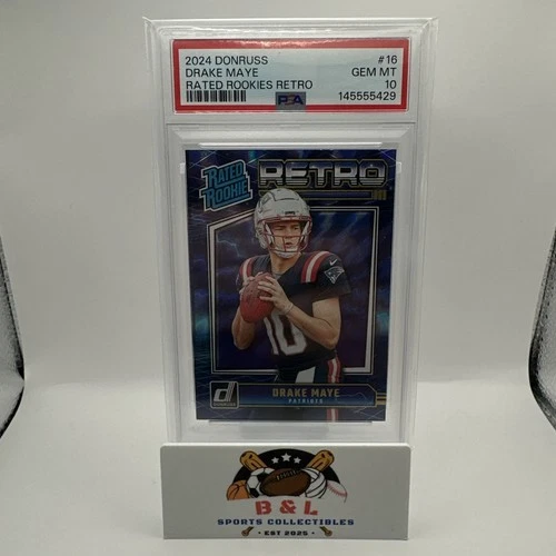 2024 PANINI DONRUSS RATED ROOKIES RETRO #16 DRAKE MAYE 💎 PSA 10 💎Gem Mint RC🔥