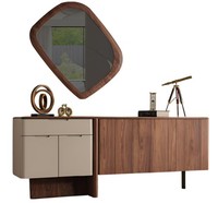 Stilvolles Sideboard Designer Esszimmer Anrichte LuxuriöSer Spiegel