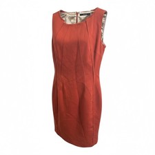Tahari Dress Size 4 Women's Rust Orange Sheath Career Work Office Professional