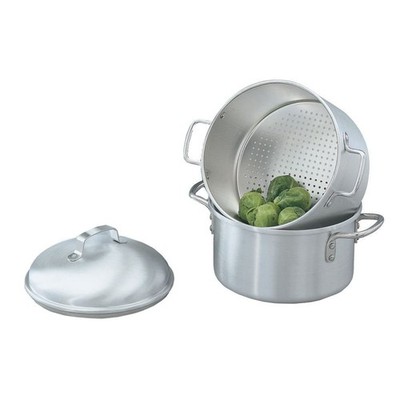 Wear-Ever 3-Piece Vegetable Steamer Set W/ Base Pot & Cover Perforated