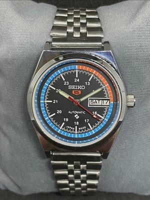 Vintage Seiko 5 Day Date Automatik Uhr, Japanische Mechanische Armbanduhr