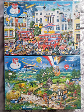 2 x MIKE JUPP " I LOVE " 1000 PIECE JIGSAWS : I LOVE LONDON - I LOVE THE COUNTRY