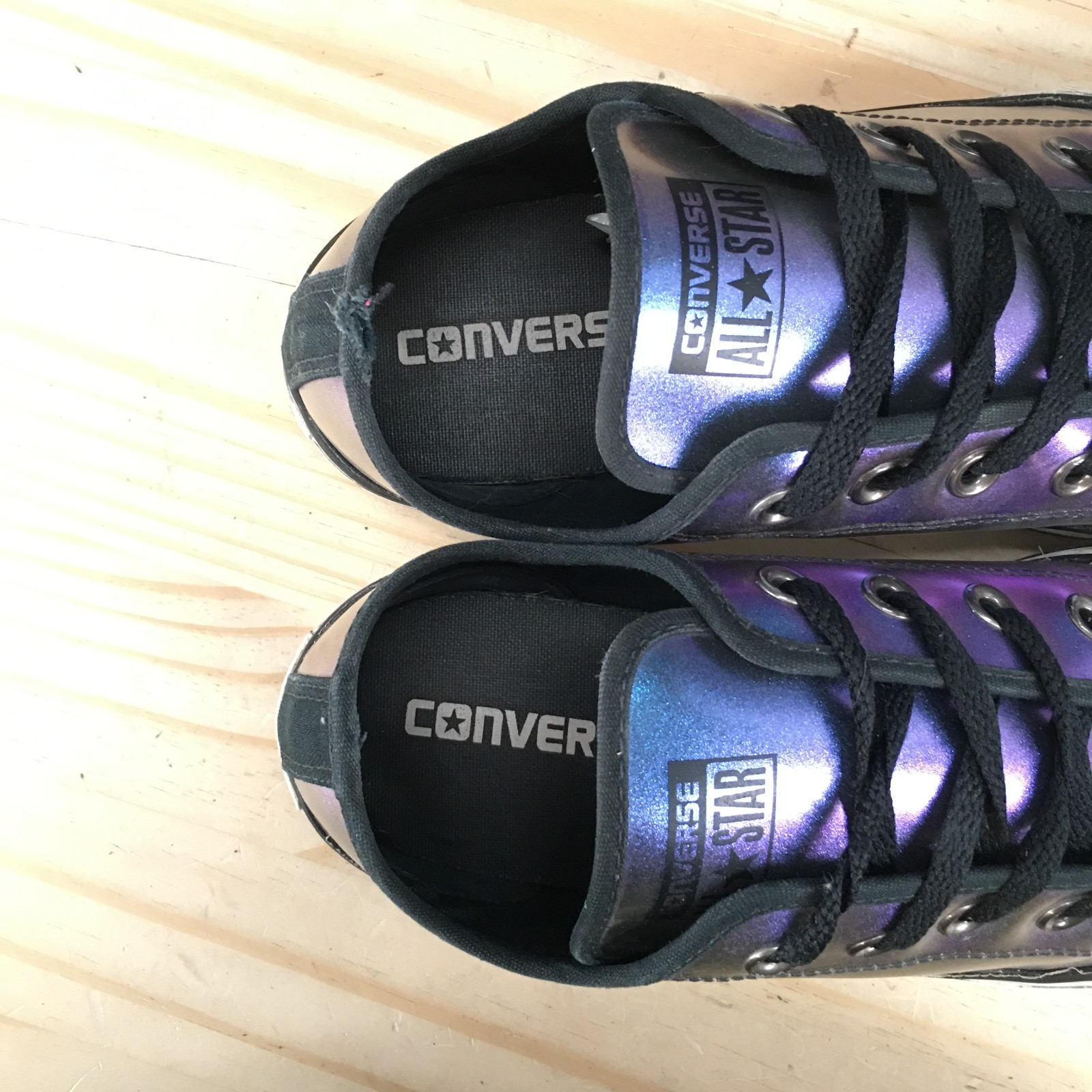 Converse Chuck Taylor All Star Shoes Mens 7 Womens 9 Iridescent Sneakers Purple thumbnail 16