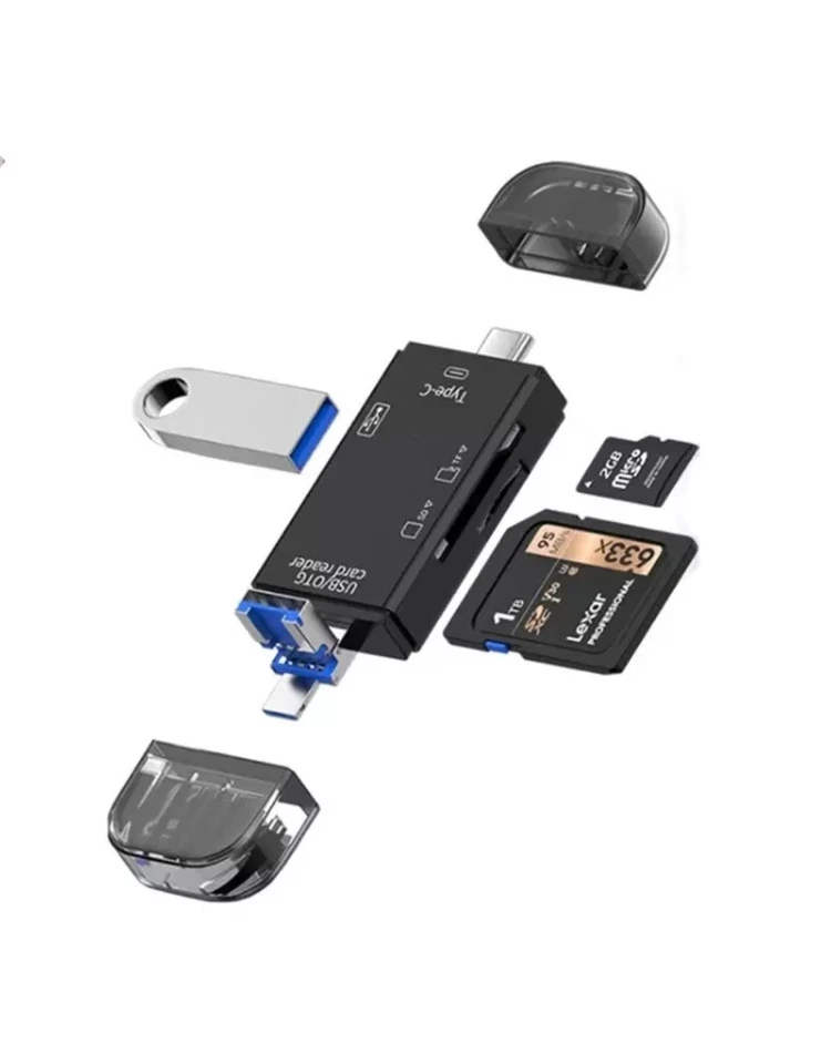 6 in 1 kartenleser usb USB C SD/TF Micro USB OTG Typ C für Handy Laptop DE - Bild 2 von 4