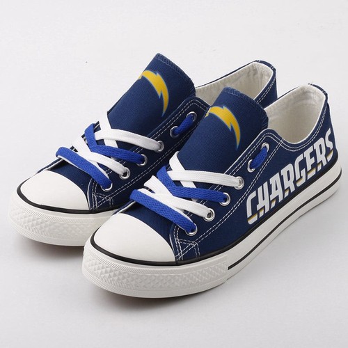 Women's Los Angeles Chargers Shoes Low Top Canvas Shoes, Gift For Fans