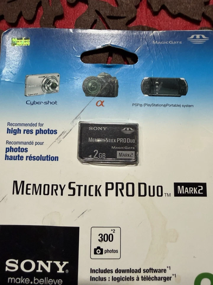 Sony Memory Stick 2GB PRO Duo Mark 2 Camera Camcorder Flash Card 2 GB G MS-MT2G - Image 2 of 4