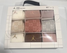 NIKE AIR JORDAN Crew SOCKS 9-Pack Gift Set Youth 5-7y Women  s 6-10 BJ0729-782