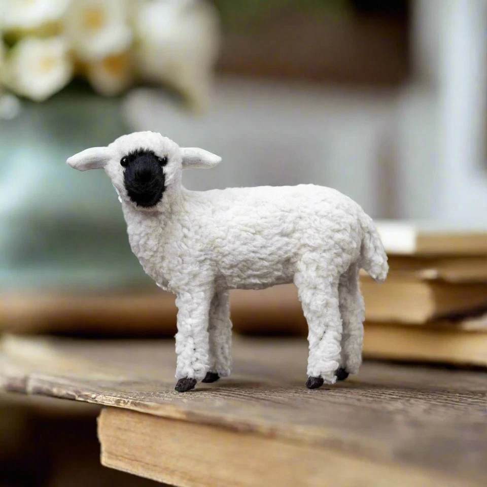 Primitive Ragon House 5,5" stehende Schafe Figur